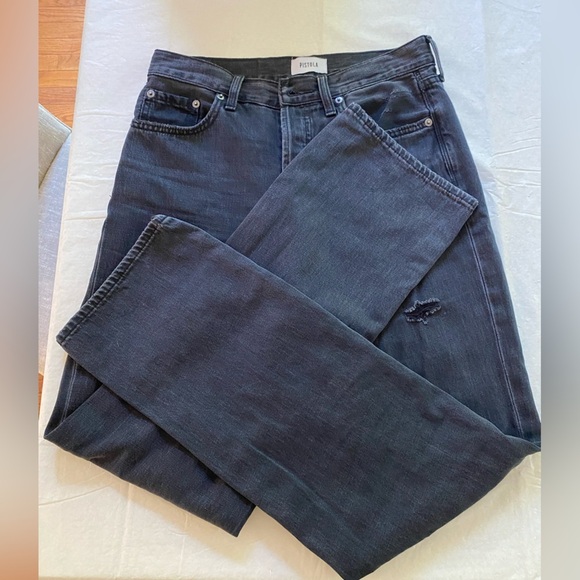 Pistola Cassie Super High Rise Straight jeans in black P00016322RK size 27 - Picture 11 of 14